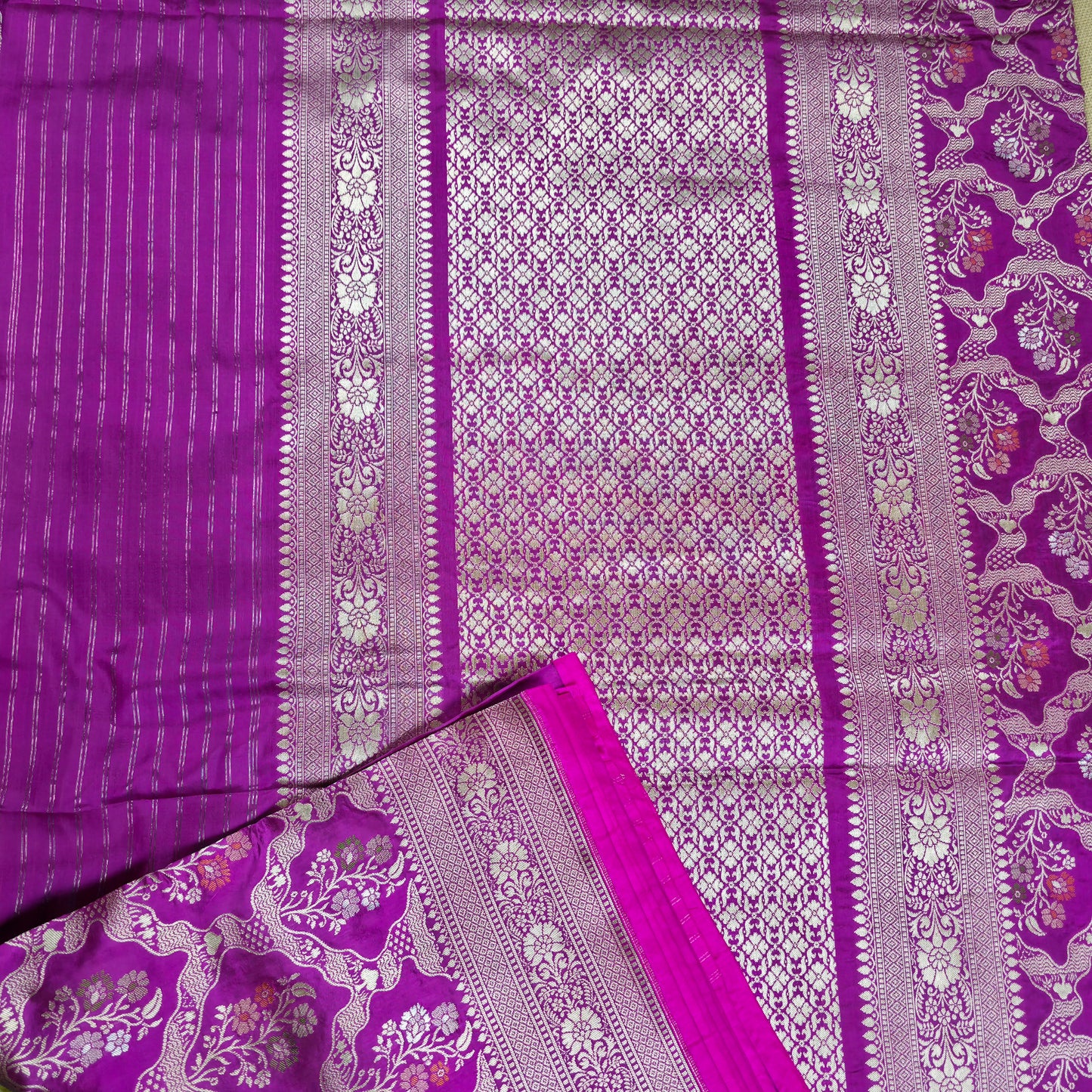 UP000126 - Banarasi Pure Katan Silk Meena Work