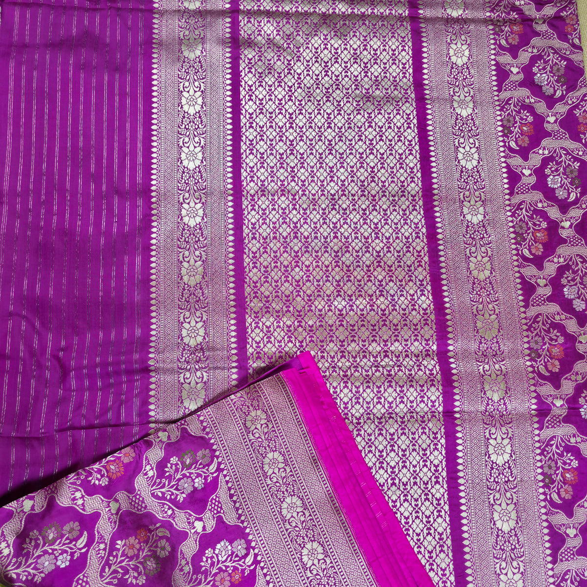 UP000126 - Banarasi Pure Katan Silk Meena Work