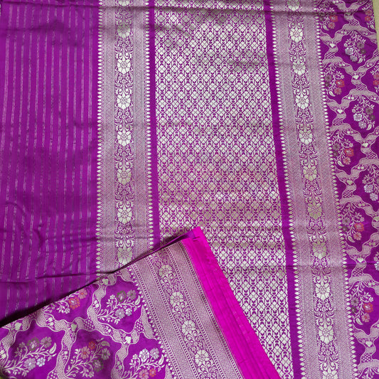 UP000126 - Banarasi Pure Katan Silk Meena Work