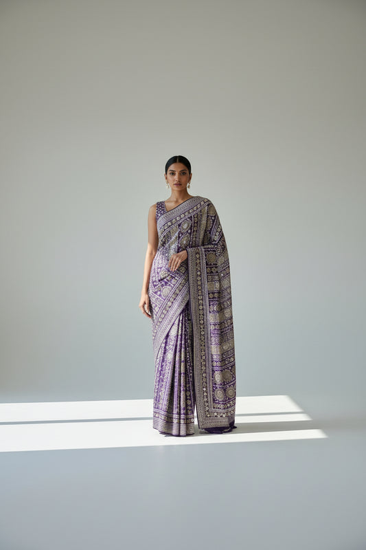 JD000012 - Ajrakh Modal Silk with Mirror Work