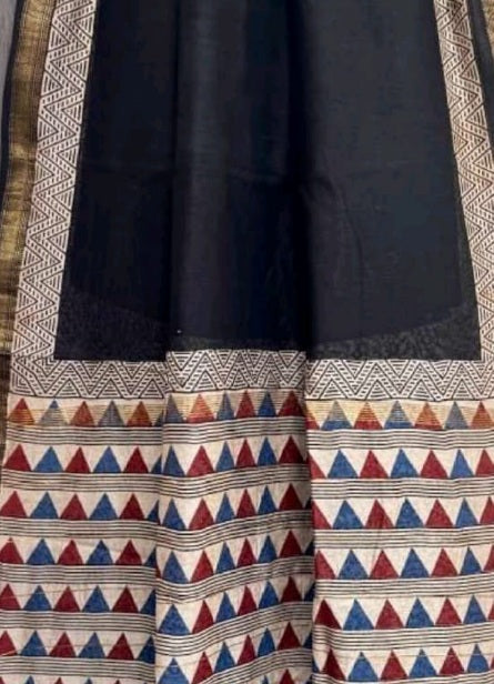 JD000001 - Geometrical Pure Maheshwari Silk Saree
