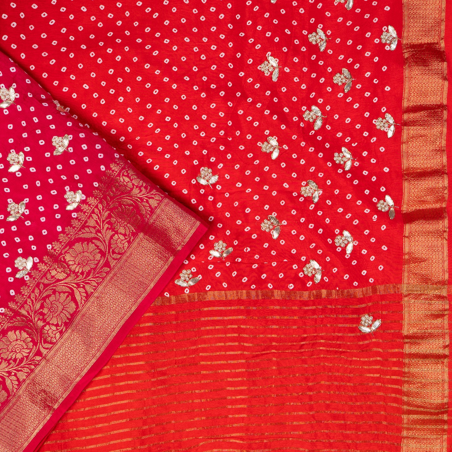 GJ000013 - Pink Bandhani with Gotapatti work