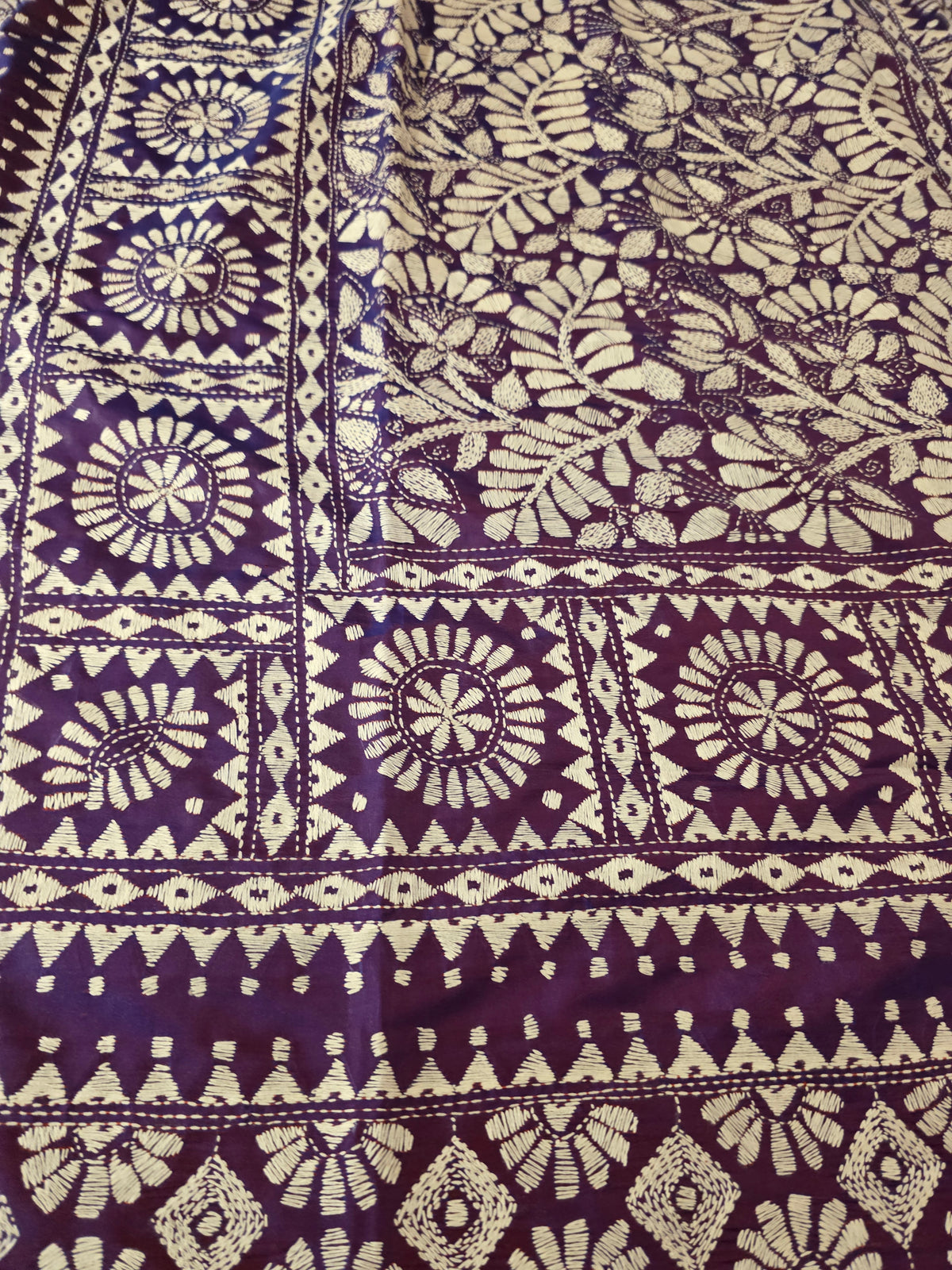 Blue Kantha Stitch