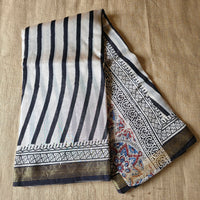 JD000005 - Geometrical Pure Maheshwari Silk Saree