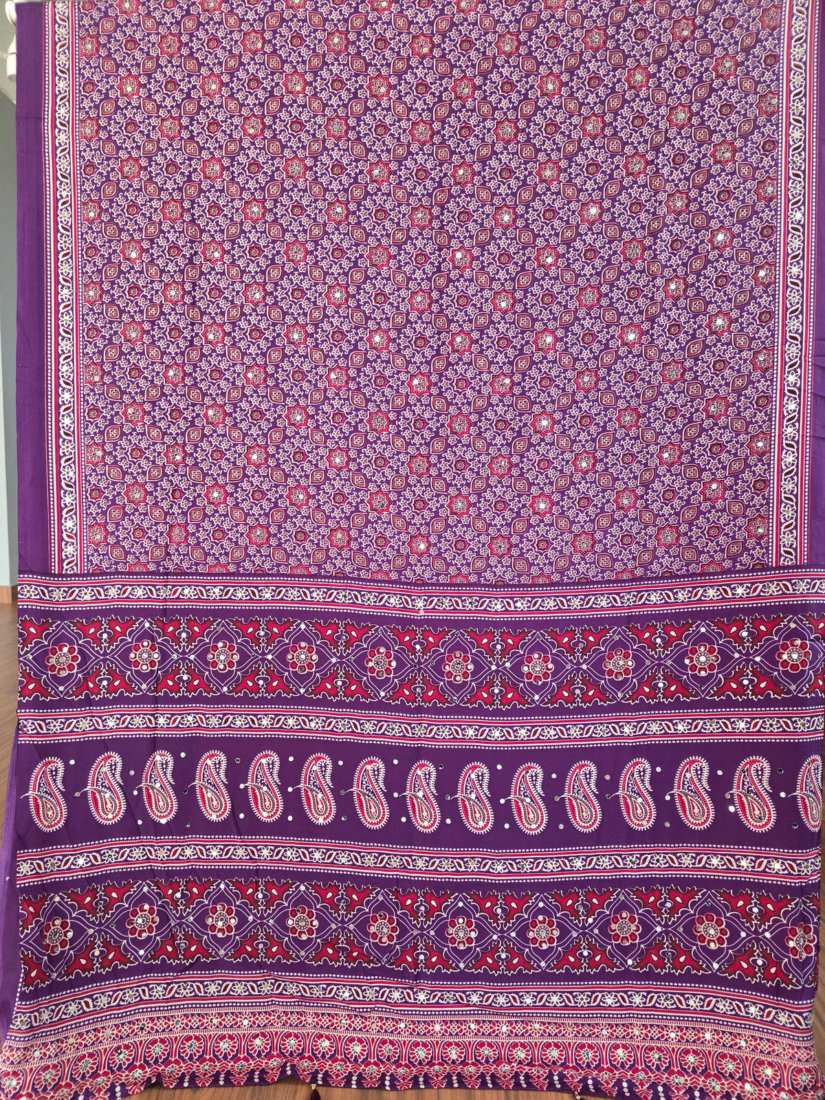 JD000486 Modal Ajrakh mirror work