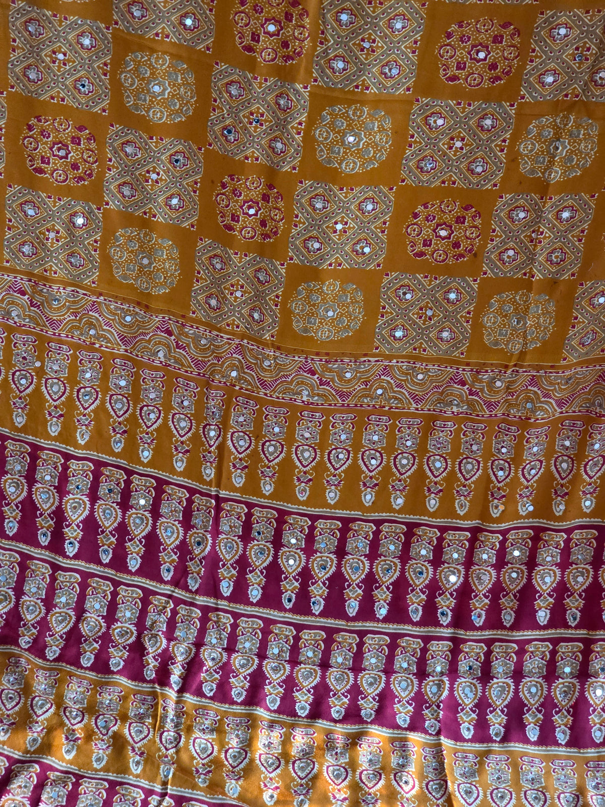 Mustard yellow Modal Ajrakh
