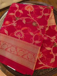 Red with Jaal weave