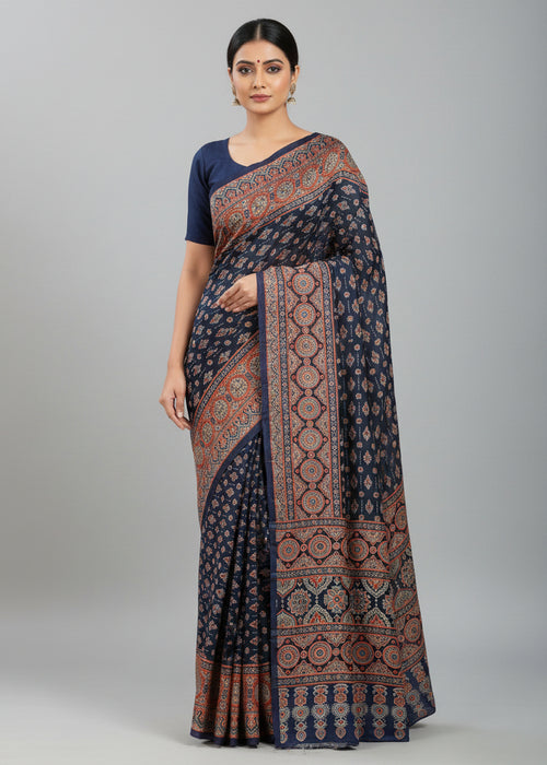 JD000466 Blue Modal Ajrakh without mirror