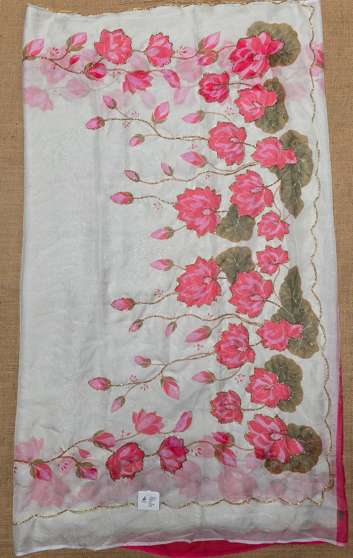 JD000497 Soft Organza Lotus design