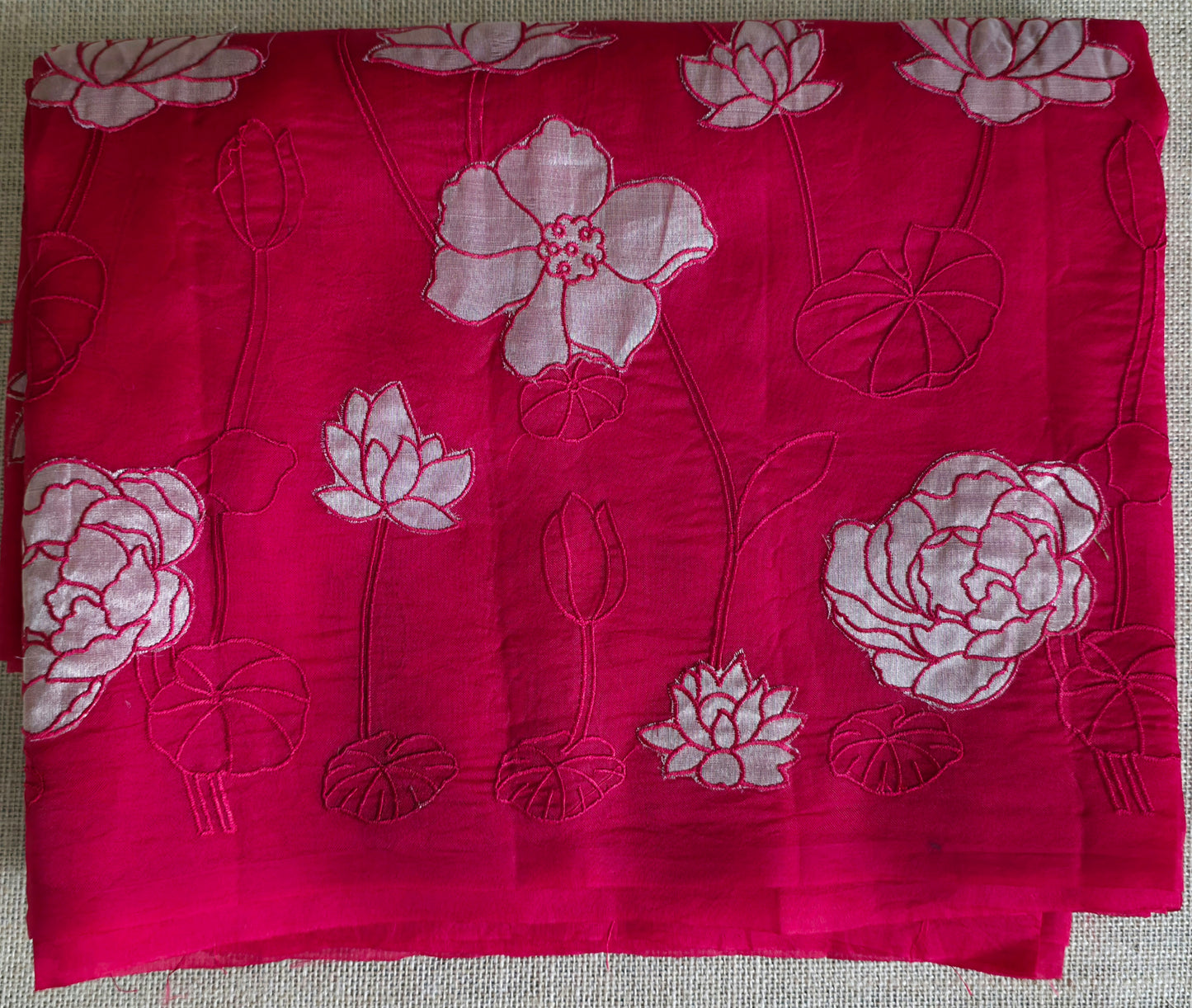 UP000046- Banarasi Pure Organza Applique Tissue Butta