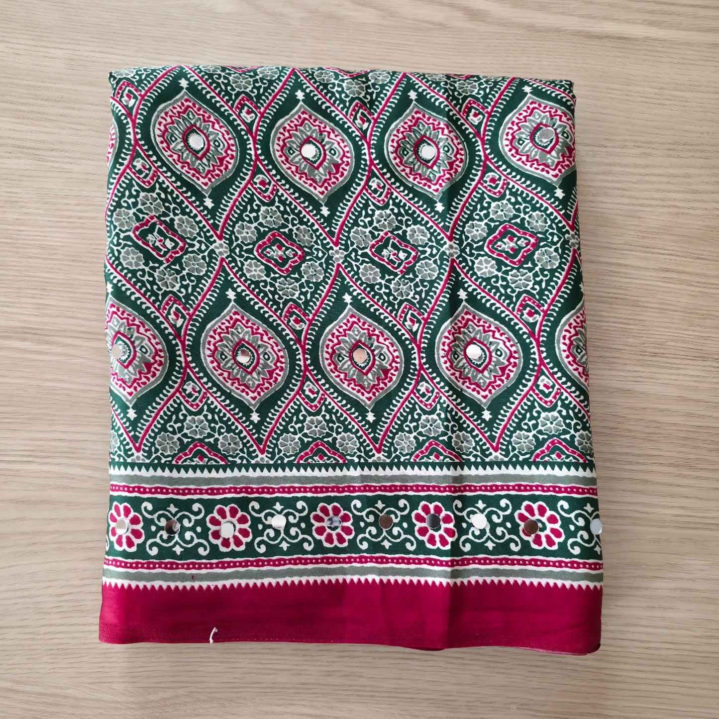 JD000121 Pure Modal Ajrakh Green