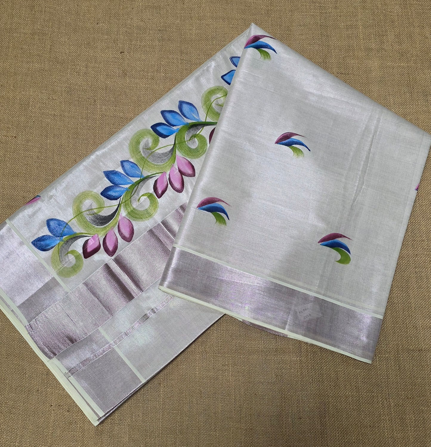 KL000040 Kerala Saree - Rose gold Tissue