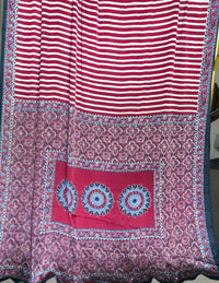 GJ000019 -Ajrakh Printed Silk Saree
