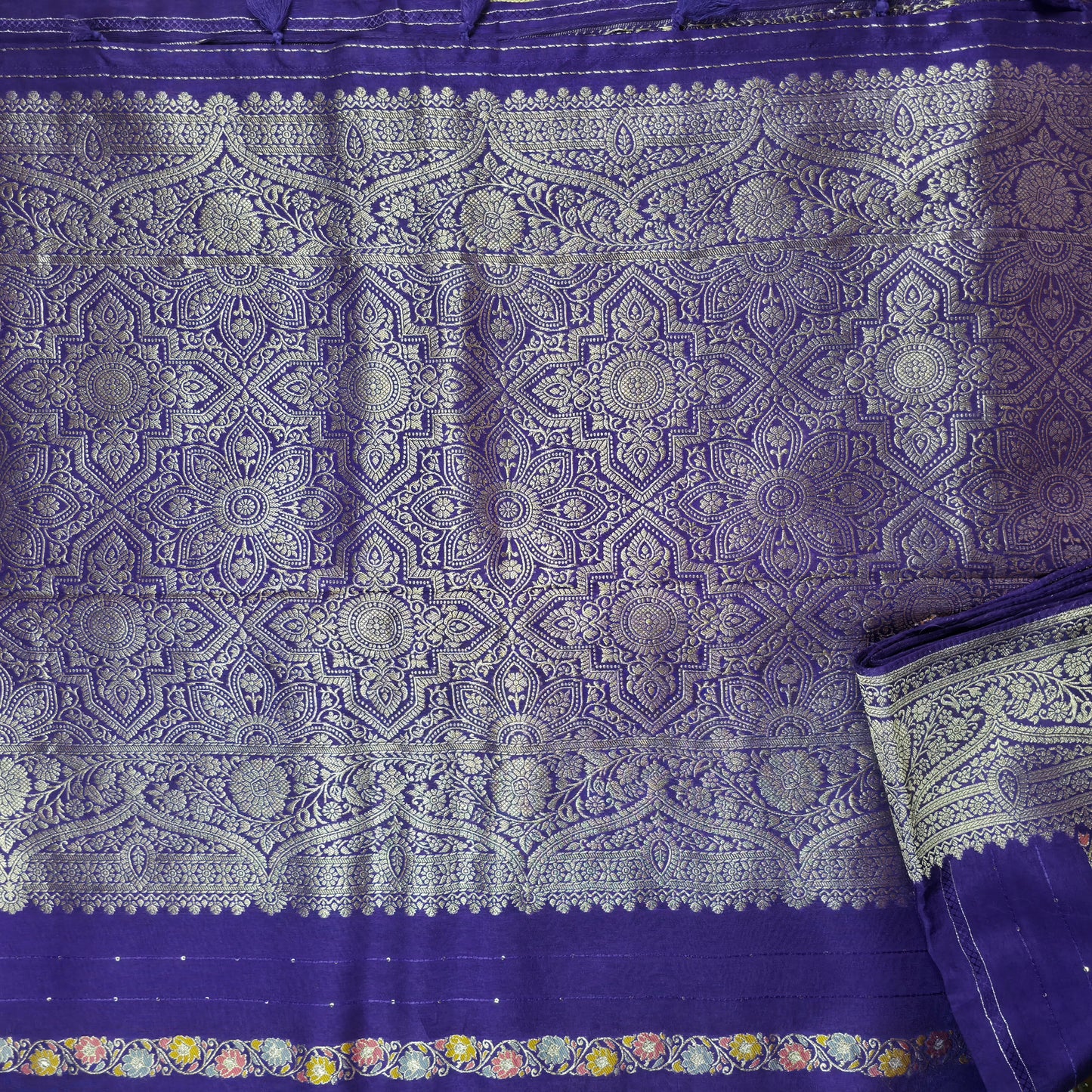 UP000152 Banarasi Semi Silk Satin with Meena work