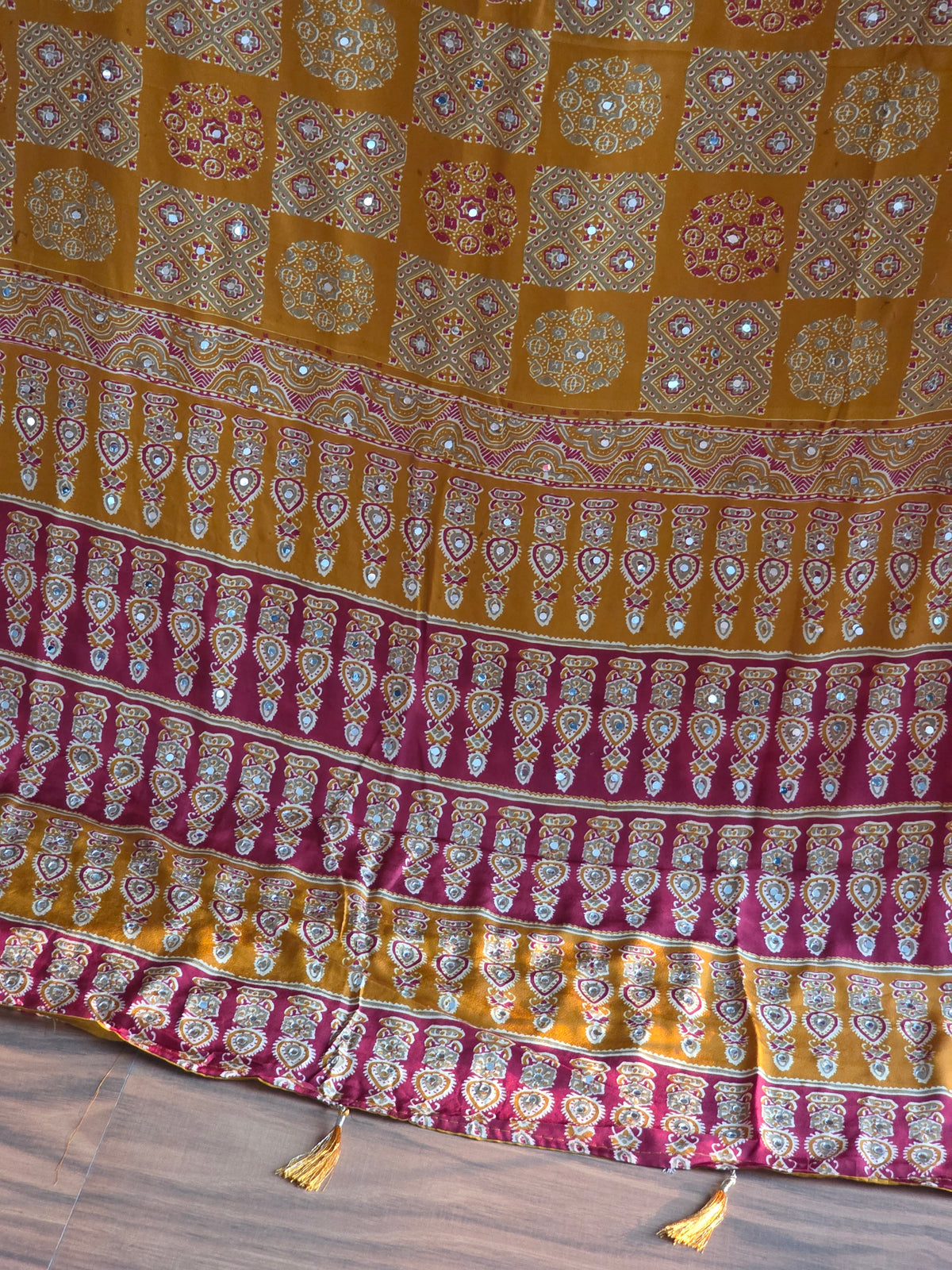 Mustard yellow Modal Ajrakh