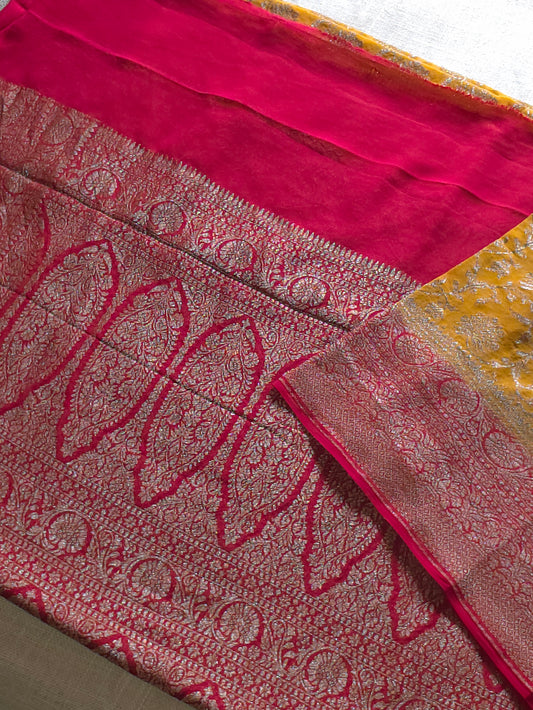 UP000054 - Banarasi Pure Silk Khaddi Georgette