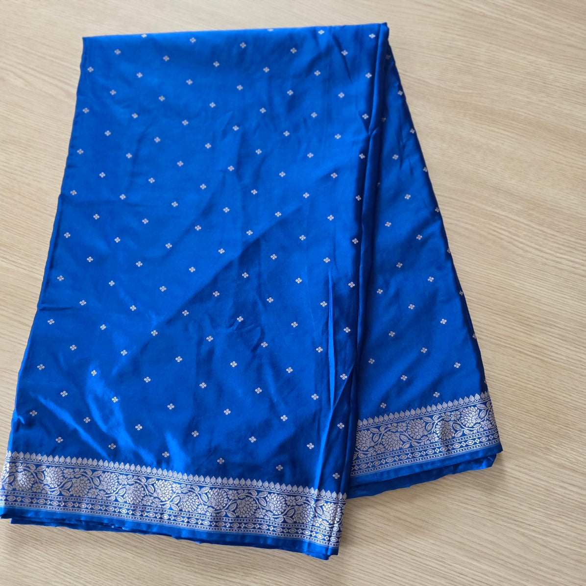UP000341 Mashru Silk Blue