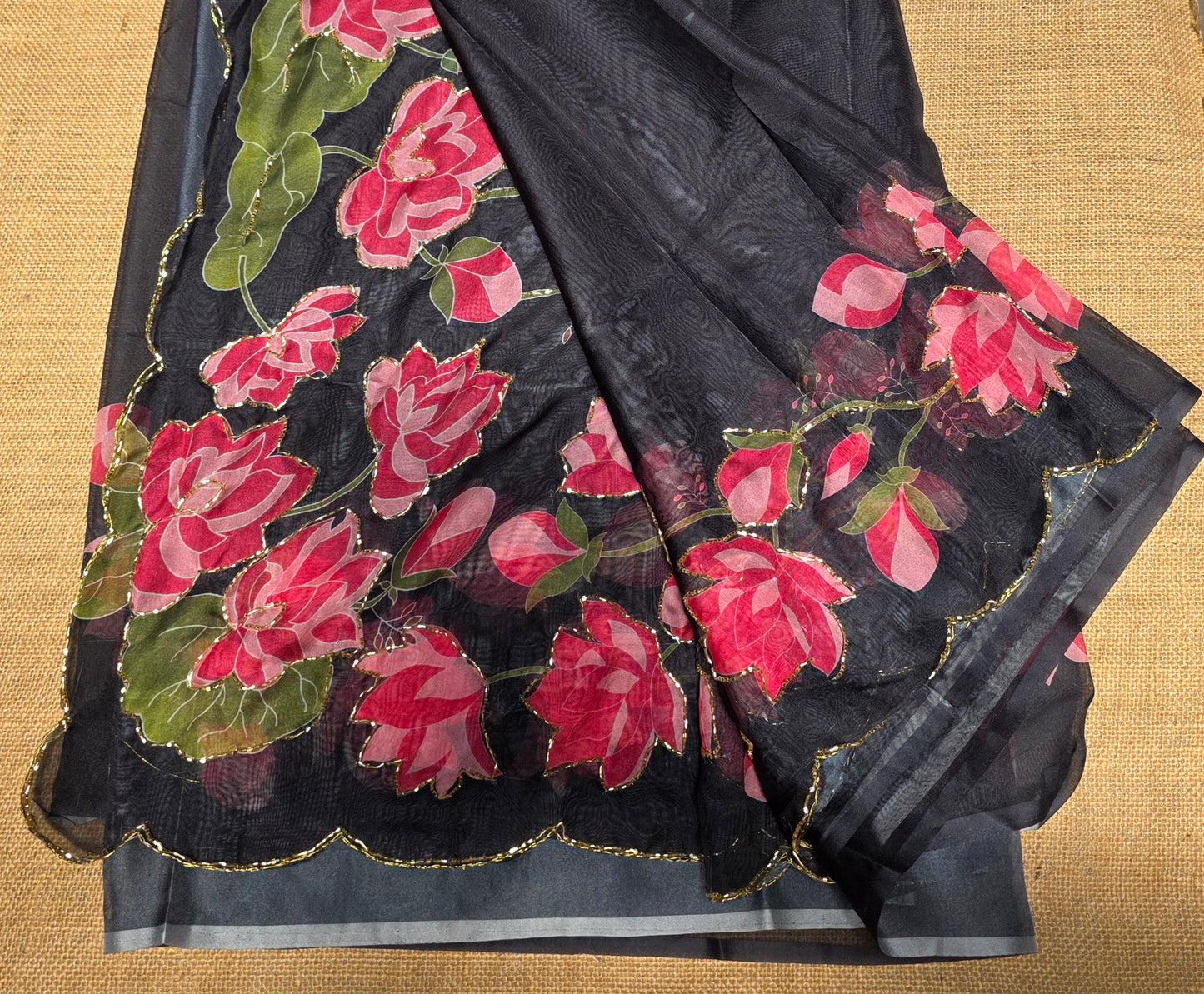 JD000489 Soft Organza Lotus Design