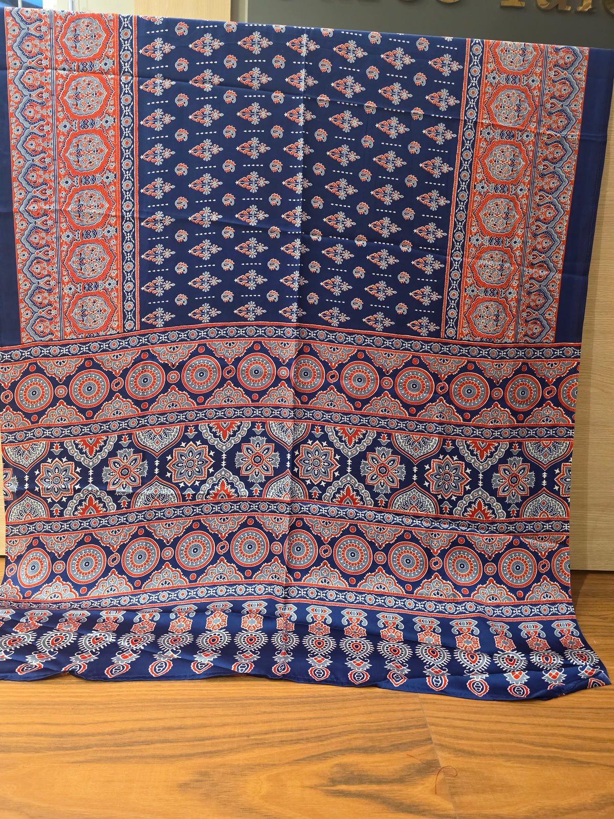 JD000466 Blue Modal Ajrakh without mirror