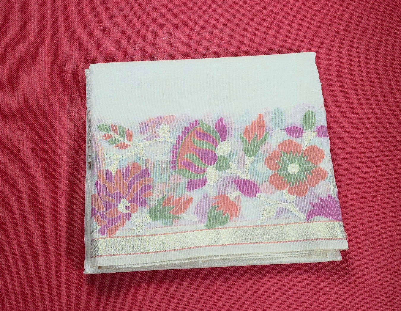 UP000145 Banarasi Semi Kora Silk