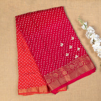 GJ000013 - Pink Bandhani with Gotapatti work