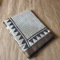 JD000002 - Geometrical Pure Maheshwari Silk Saree