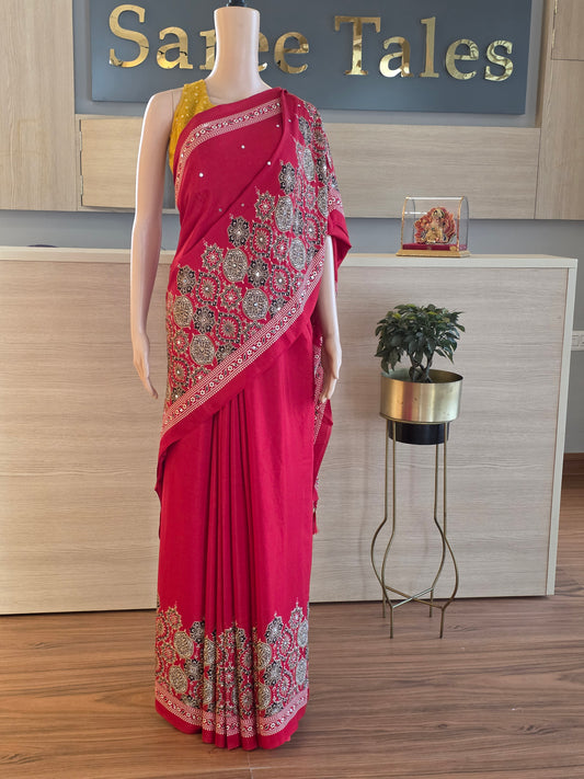 JD000481 Modal Ajrakh with mirror work