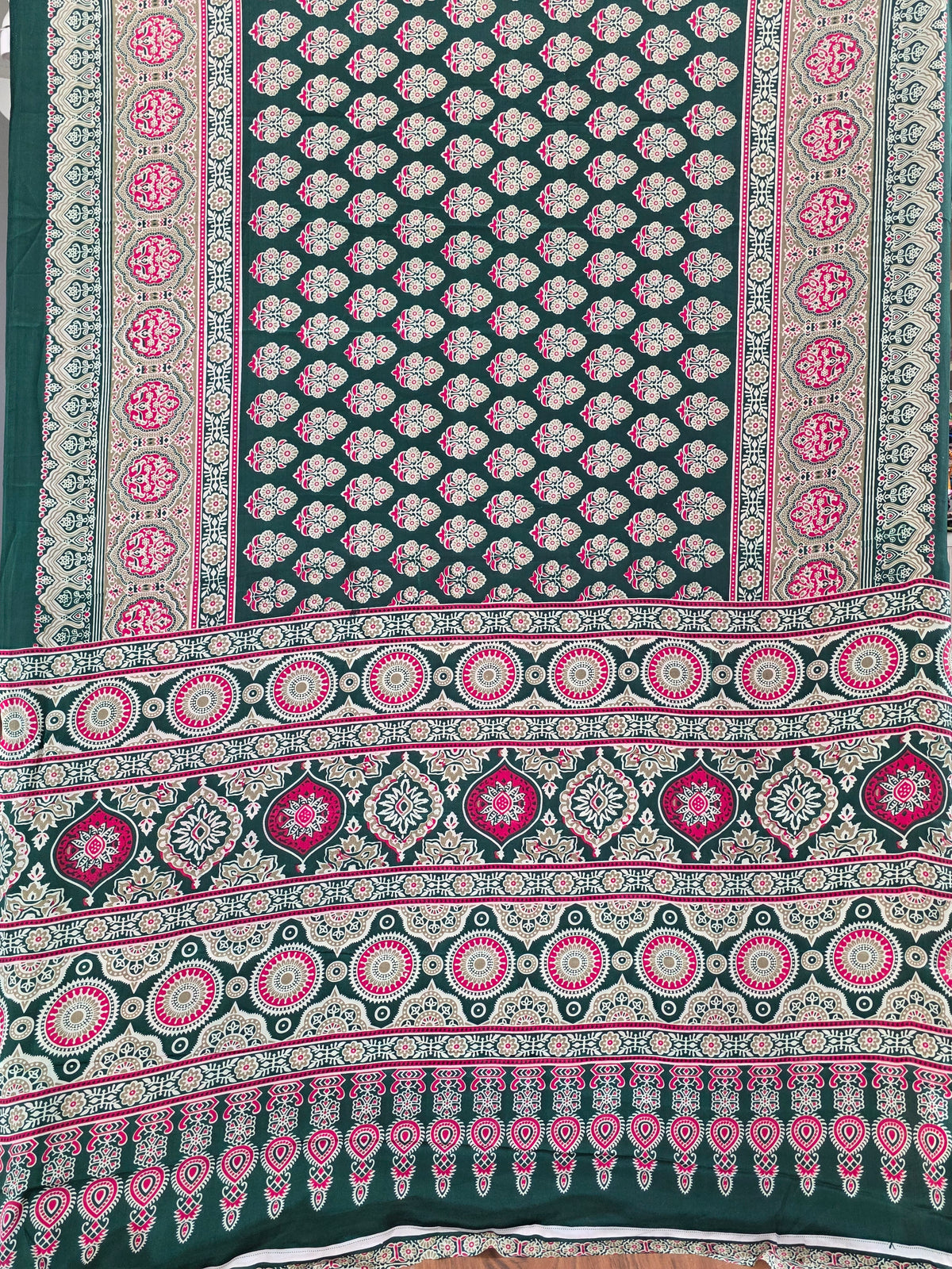 JD000523 Semi Modal Ajrakh Green