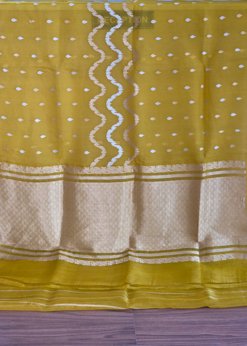 Pure Organza Yellow sonarupa zari