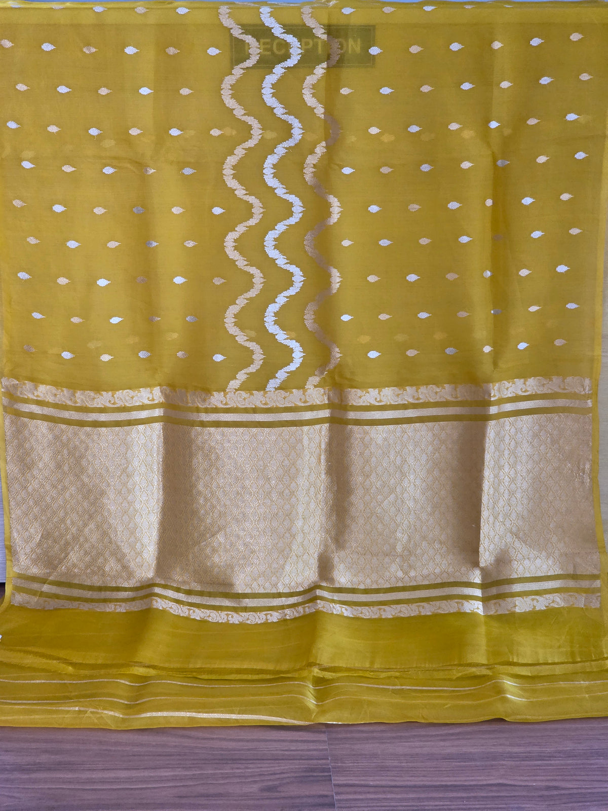 Pure Organza Yellow sonarupa zari