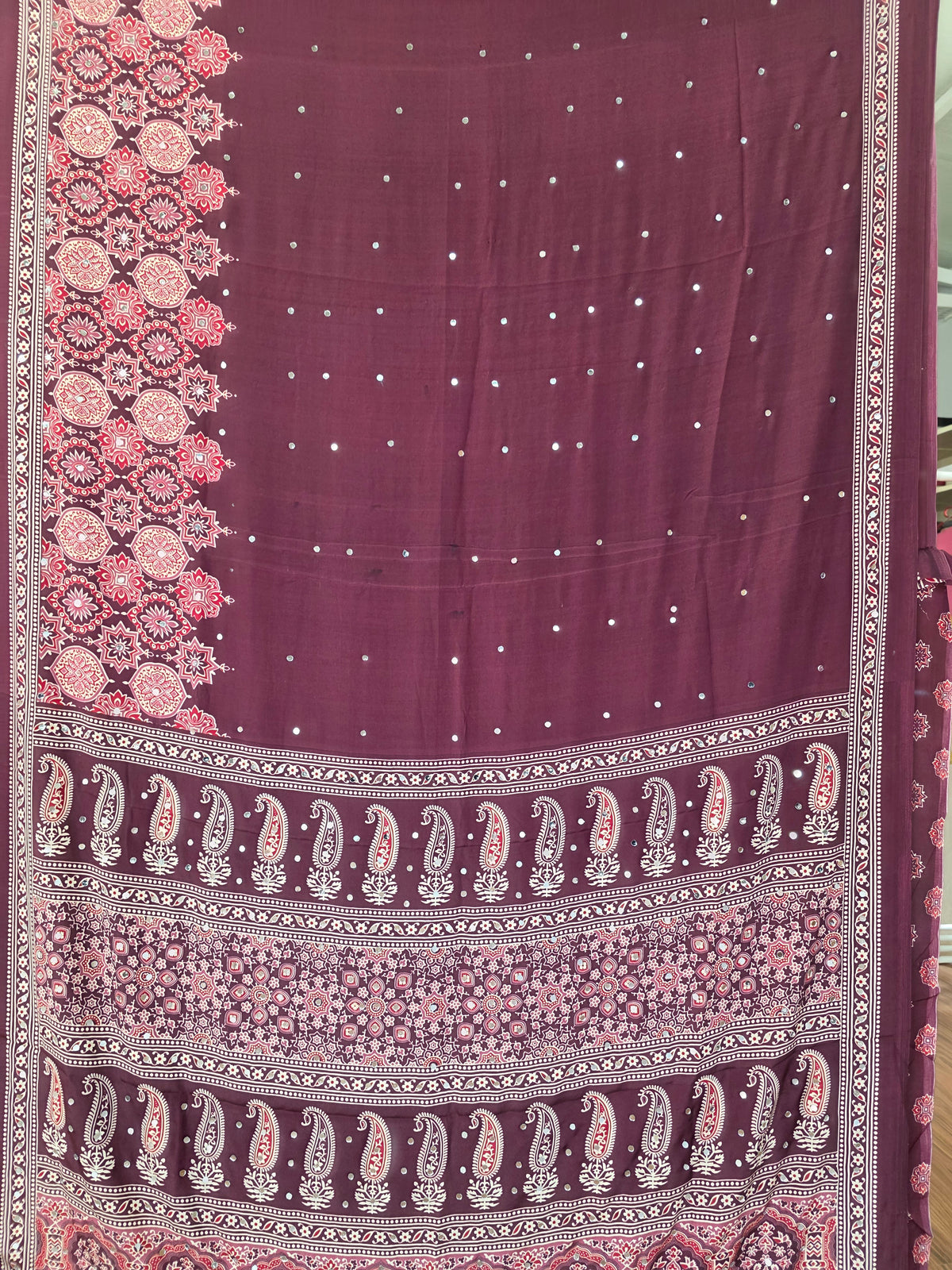 JD000476 Modal Ajrakh with mirror work