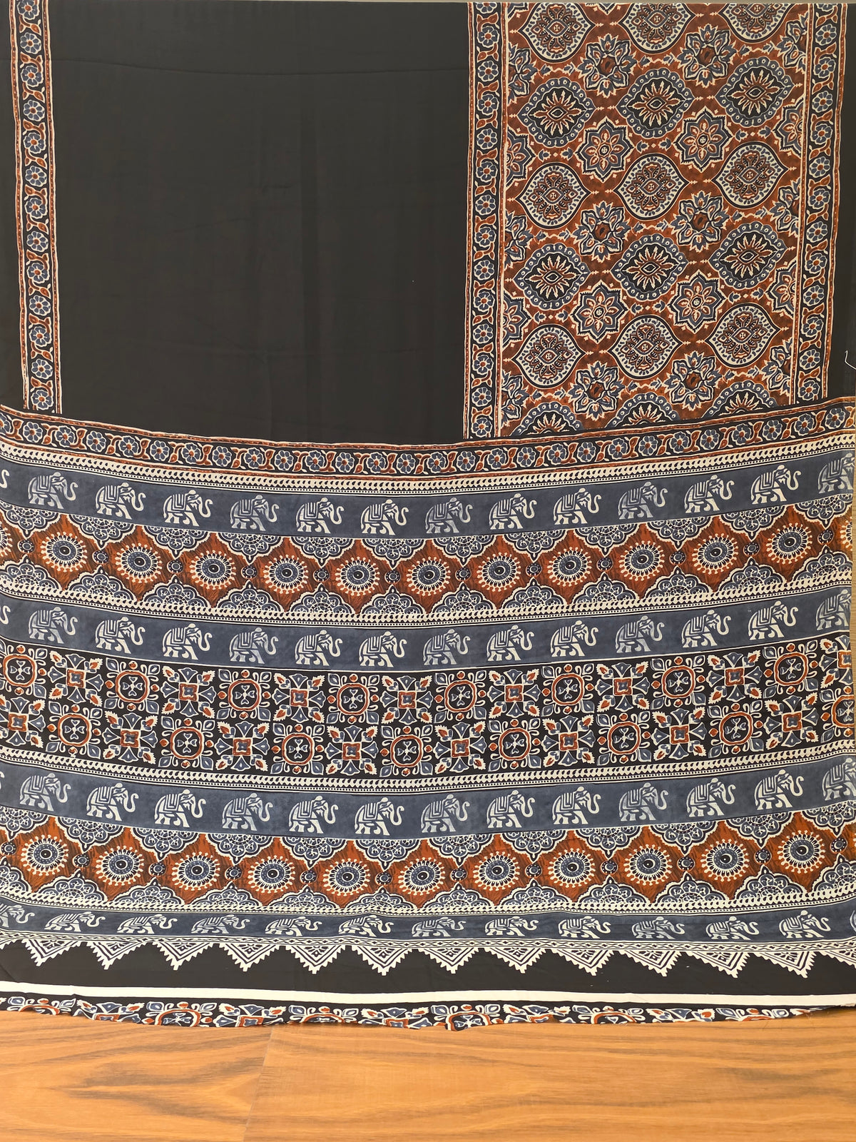 JD000565 Brown Modal Ajrakh