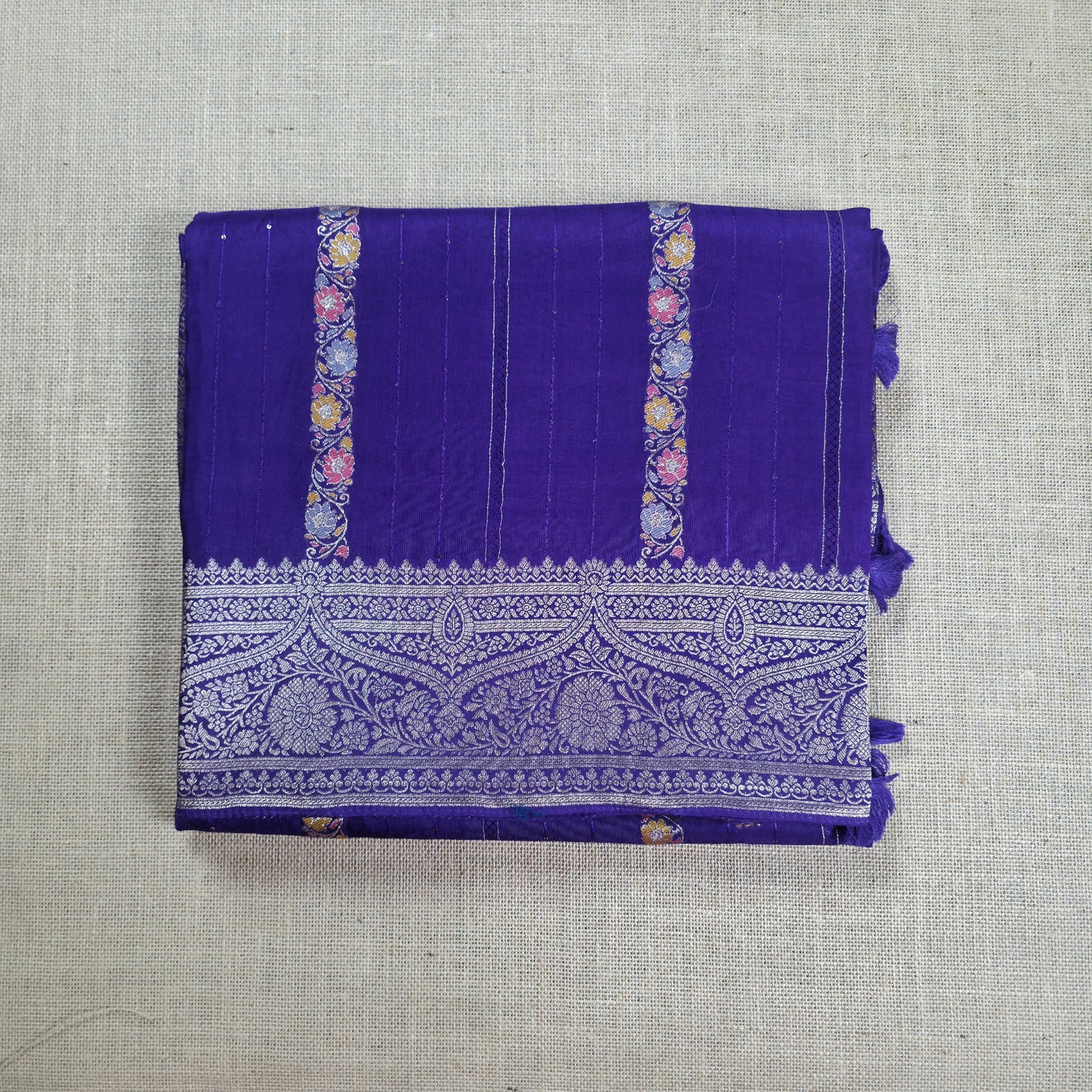 UP000152 Banarasi Semi Silk Satin with Meena work