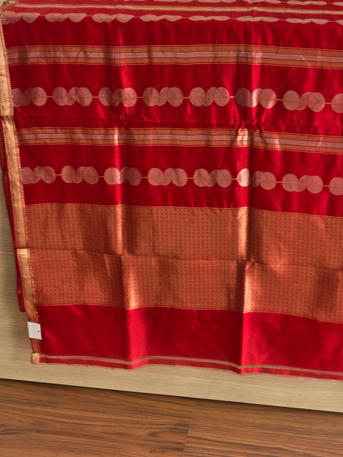 Pure  Pune Silk [Raw Mango] Sona Rupa Zari Red
