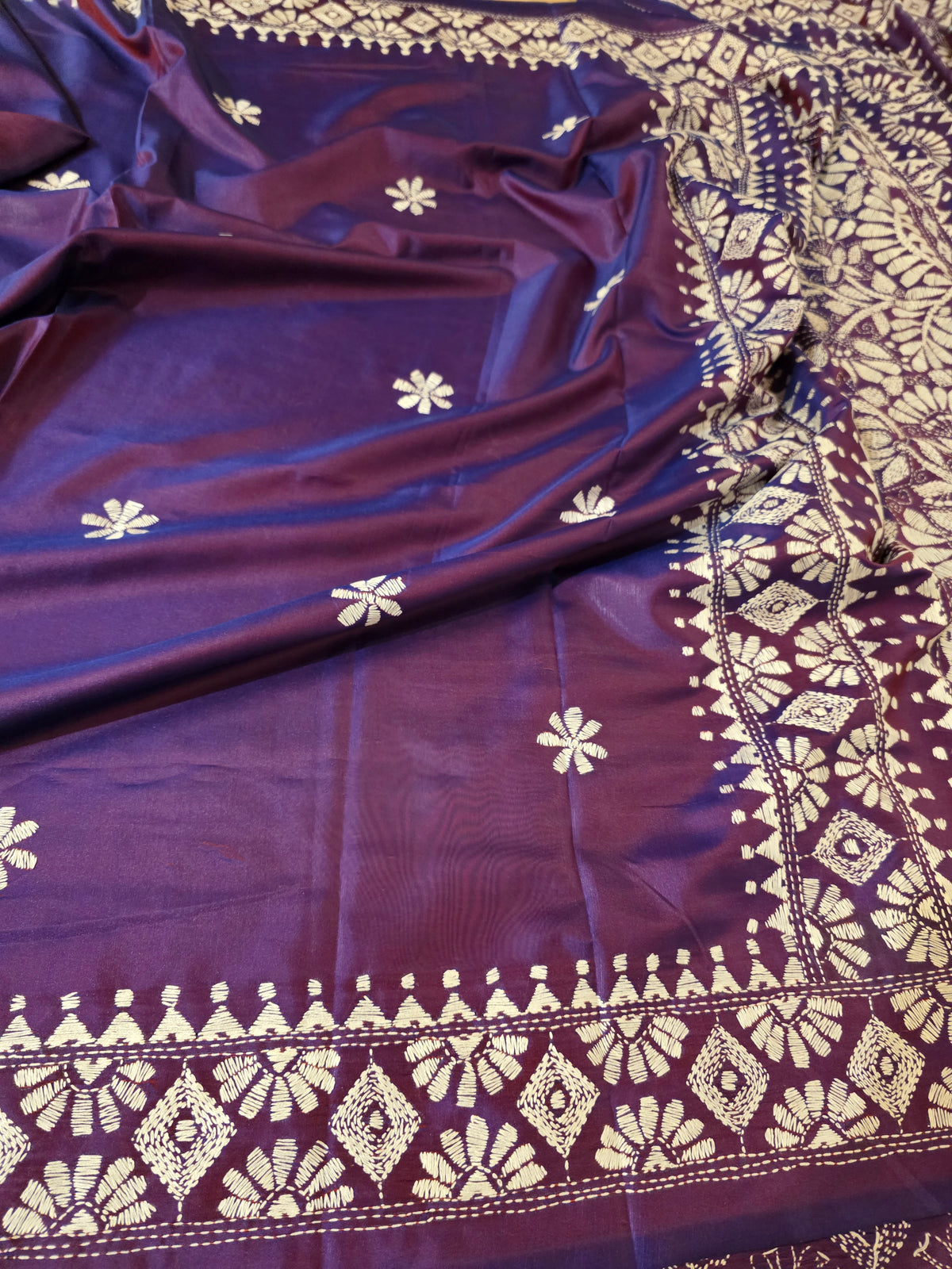 Blue Kantha Stitch
