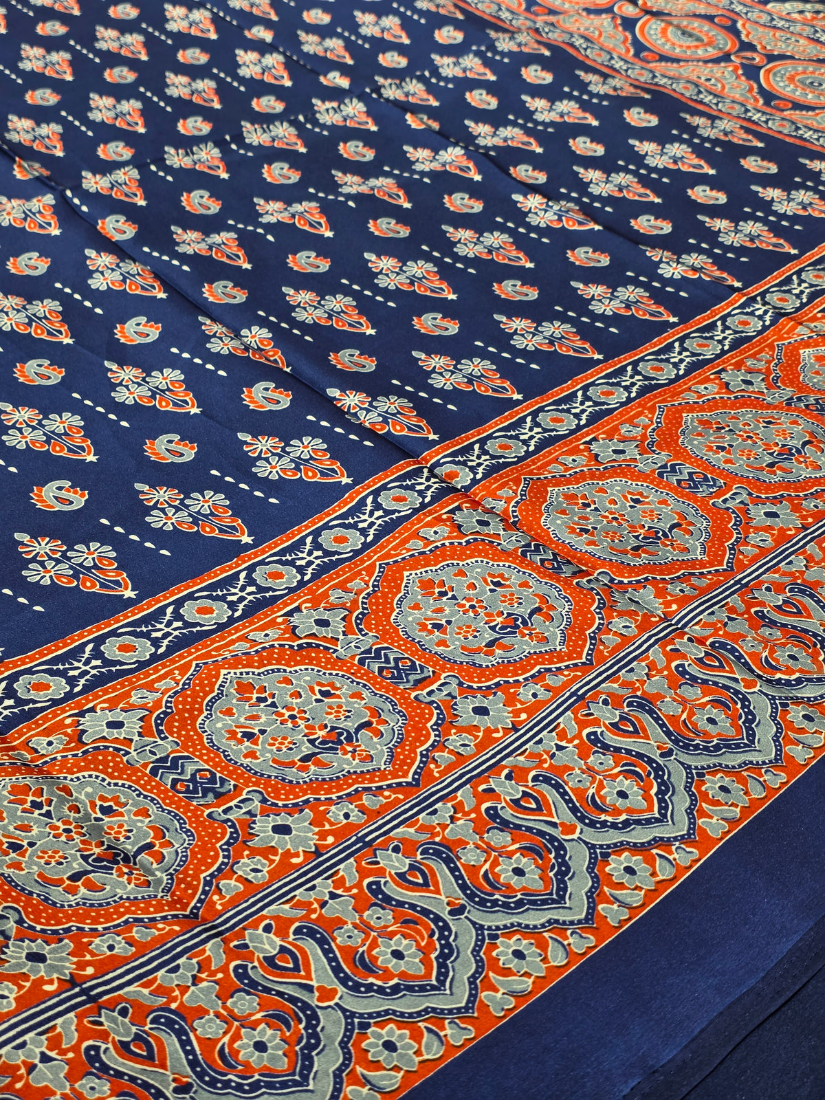 JD000466 Blue Modal Ajrakh without mirror