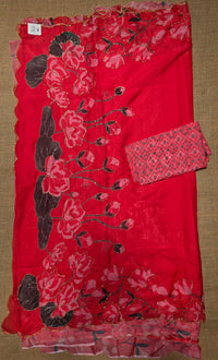 JD000492 Soft Organza with Lotus design