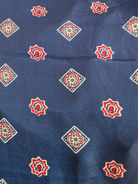 Blue Ajrakh with mirror work