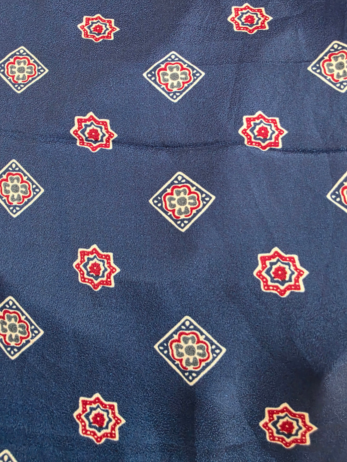 Blue Ajrakh with mirror work