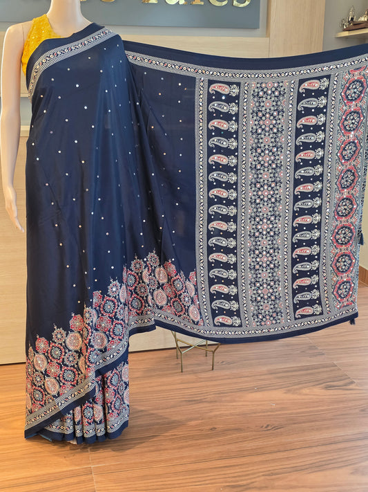 JD000475 Modal Ajrakh with mirror work