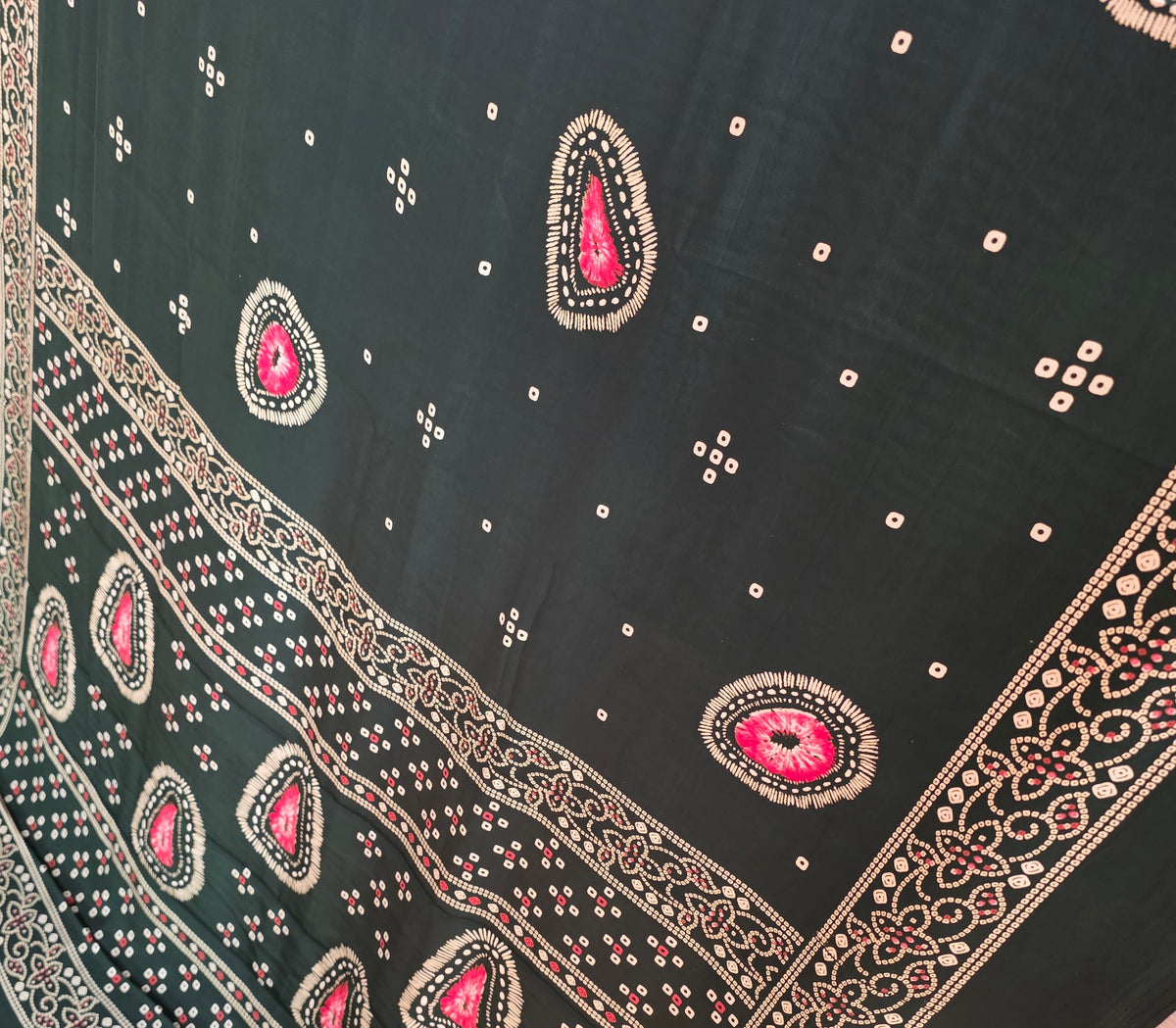 JD000587 Modal Bandhini Dark Green
