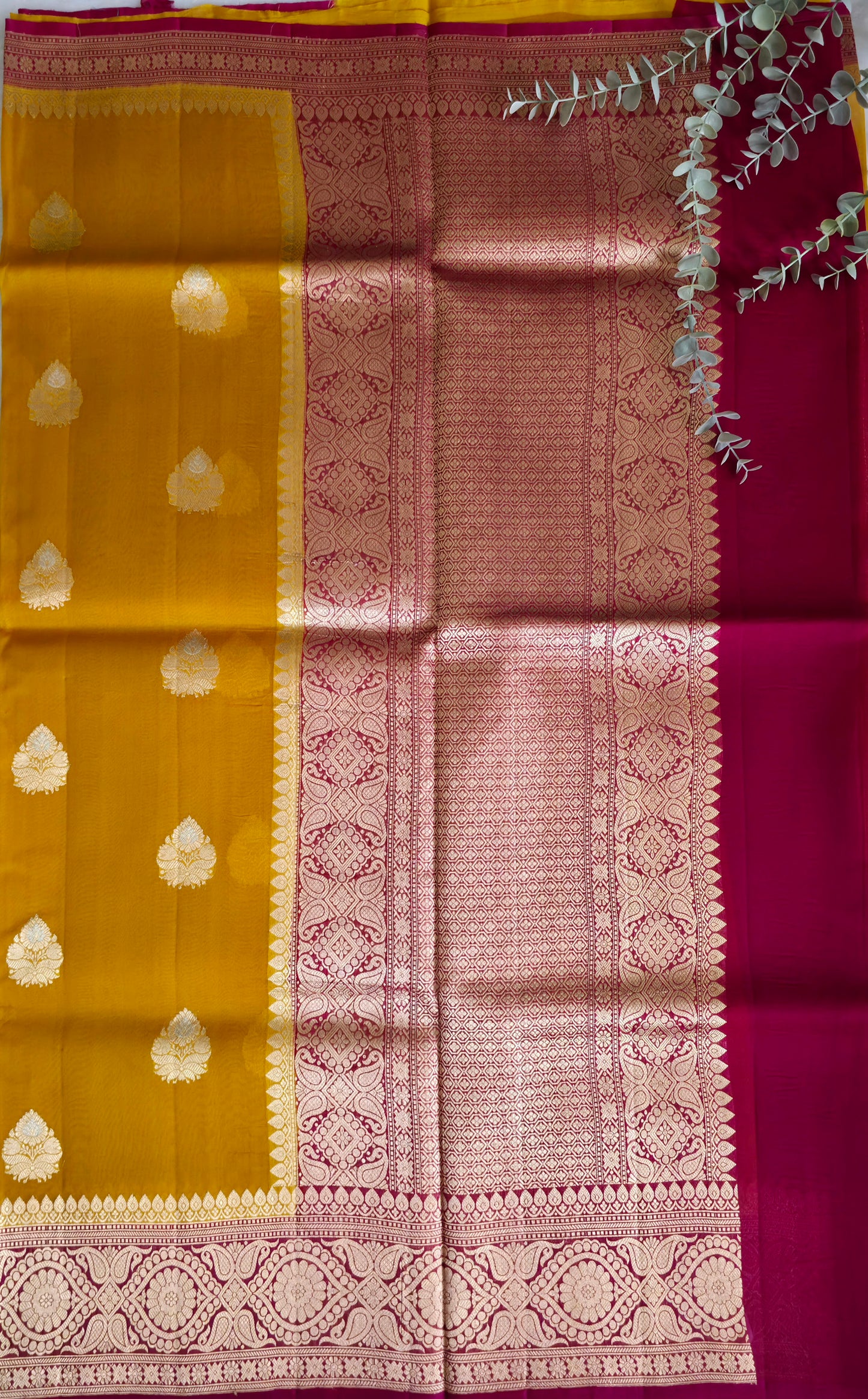 UP000034 - Banarasi Silk Organza Contrast