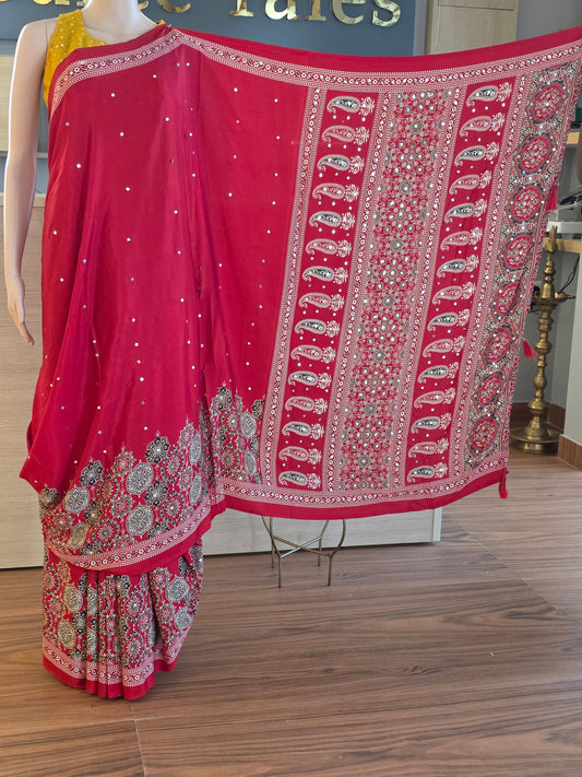 JD000481 Modal Ajrakh with mirror work