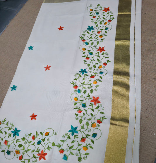 KL000107 Kerala Saree Floral