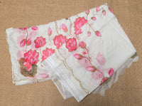 JD000496 Soft Organza With Lotus Design