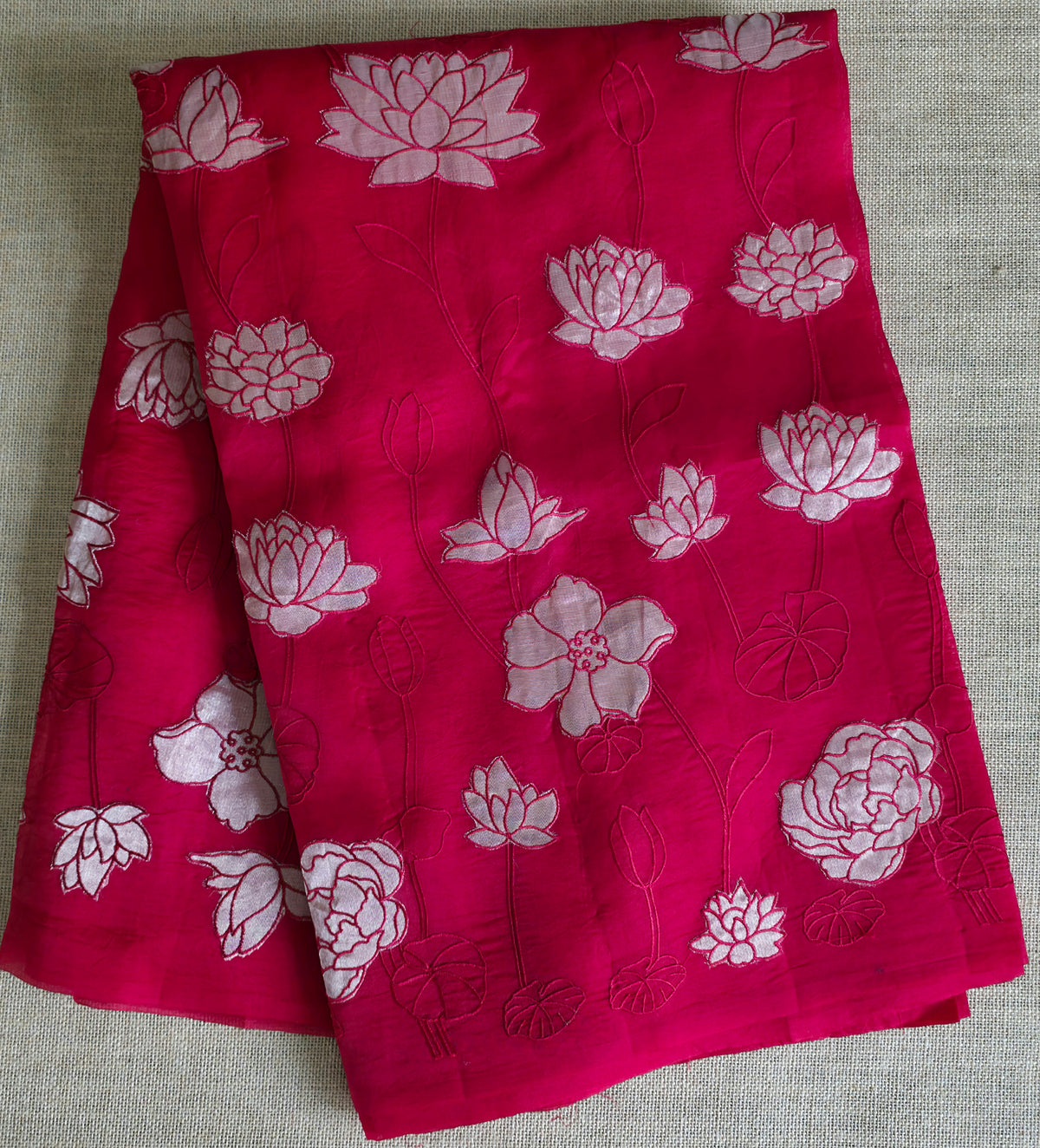 UP000046 - Banarasi Pure Organza Applique Tissue Butta