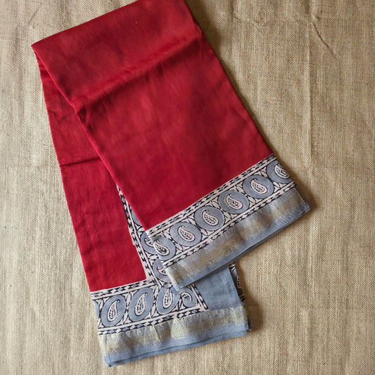 JD000008- Geometrical Pure Maheshwari Silk Saree