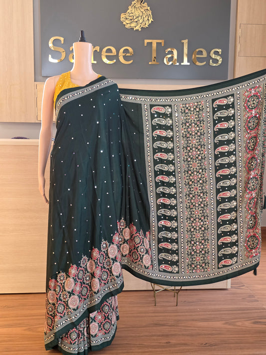 JD000478 Modal Ajrakh with mirror work