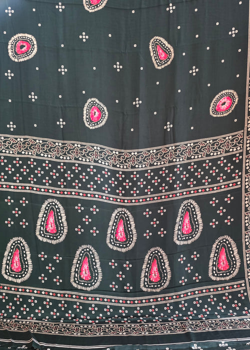 JD000587 Modal Bandhini Dark Green